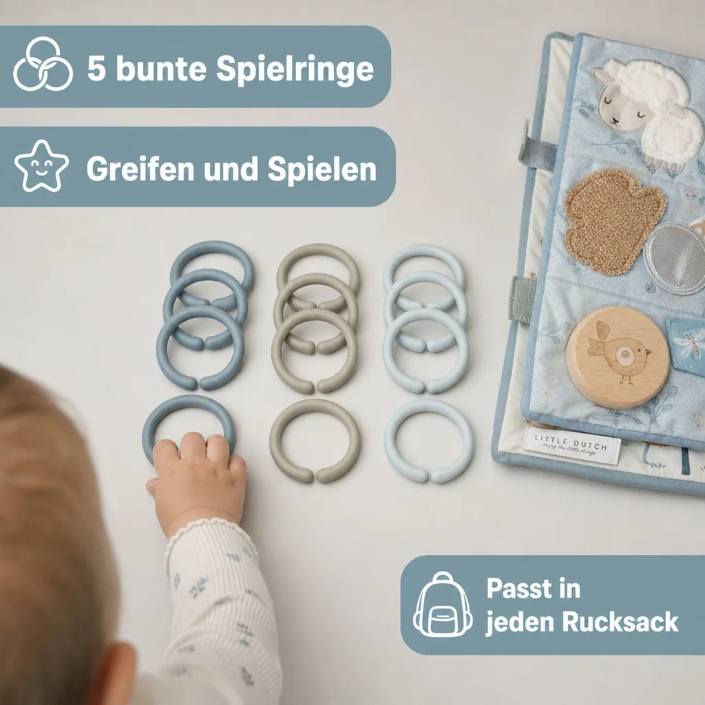 Little Dutch Little Loops Spielringe, Farbe: blau