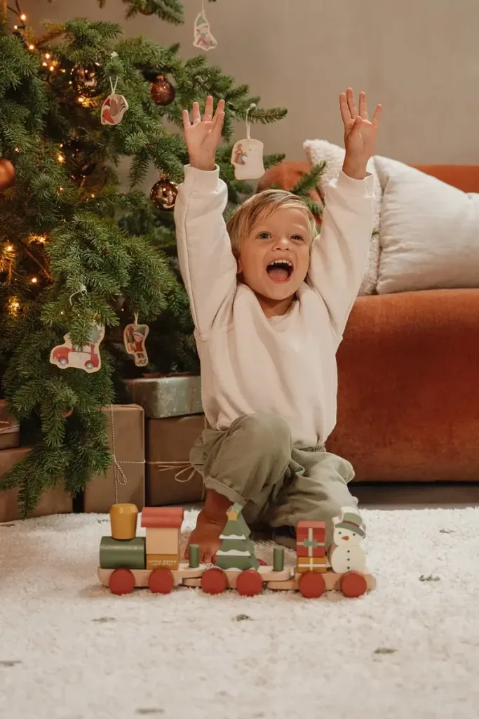 Little Dutch Spielzeug, Stapelzug Weihnachten Holz