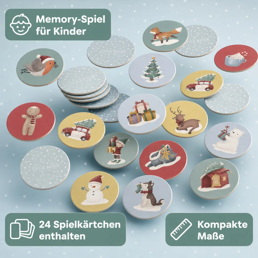 Little Dutch Brettspiel - Spiel Memory X-Mas