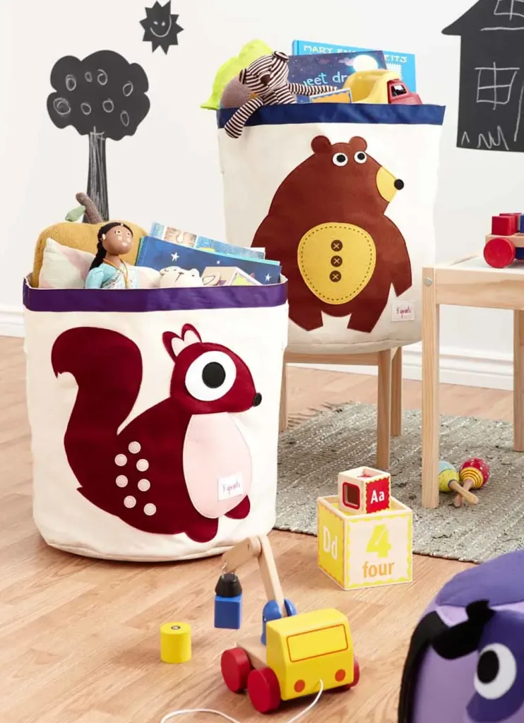 3 Sprouts Aufbewahrungskorb Elefant pink