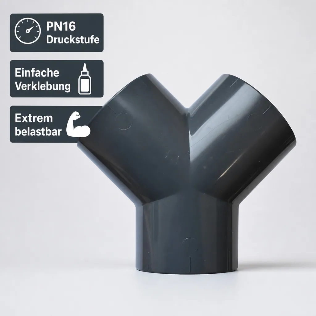 PVC - U Y-Stück 63 mm PN16