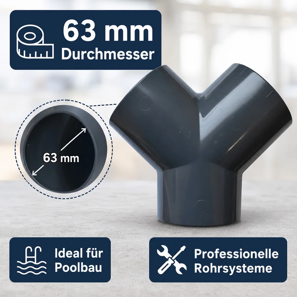 PVC - U Y-Stück 63 mm PN16