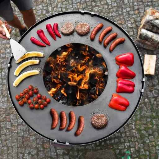 Grillplatte aus Naturstahl für Feuerschale 82 cm
