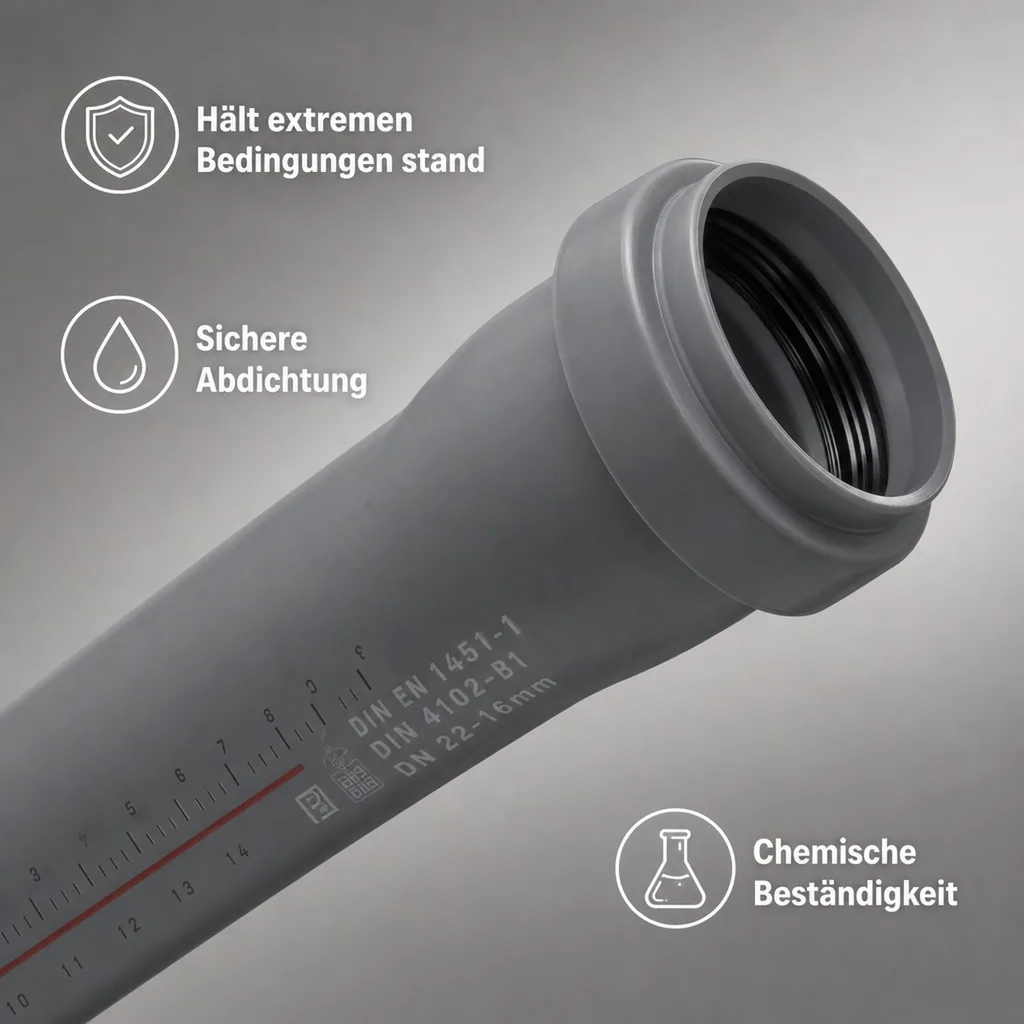 HT Rohr 110, Abwasserrohr, DN/OD 110x150, Hausentwässerung
