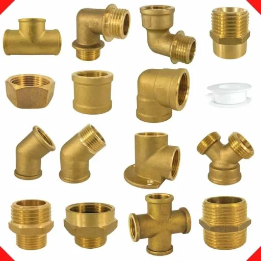 Messing Muffe reduziert, Reduziermuffe, 3/4" IG x 1 1/4" IG