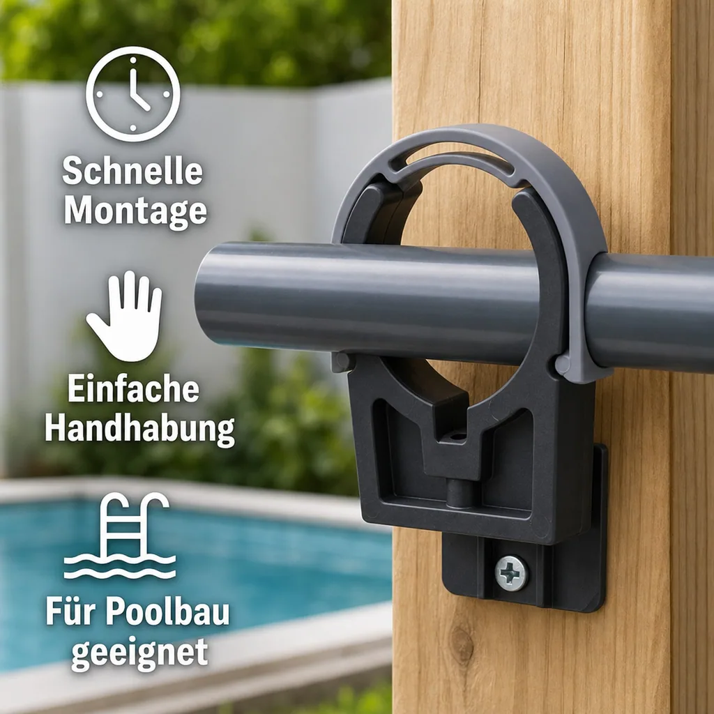 PVC - U Rohrklemme m.Bügel 63 mm