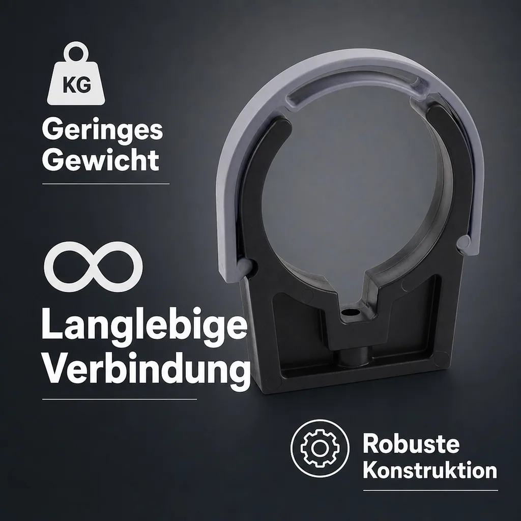 PVC - U Rohrklemme m.Bügel 63 mm