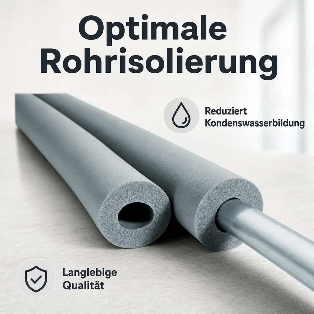 Rohrisolierung Kautschuk 2m, Flexibel, Heizung & Sanitär, GEG