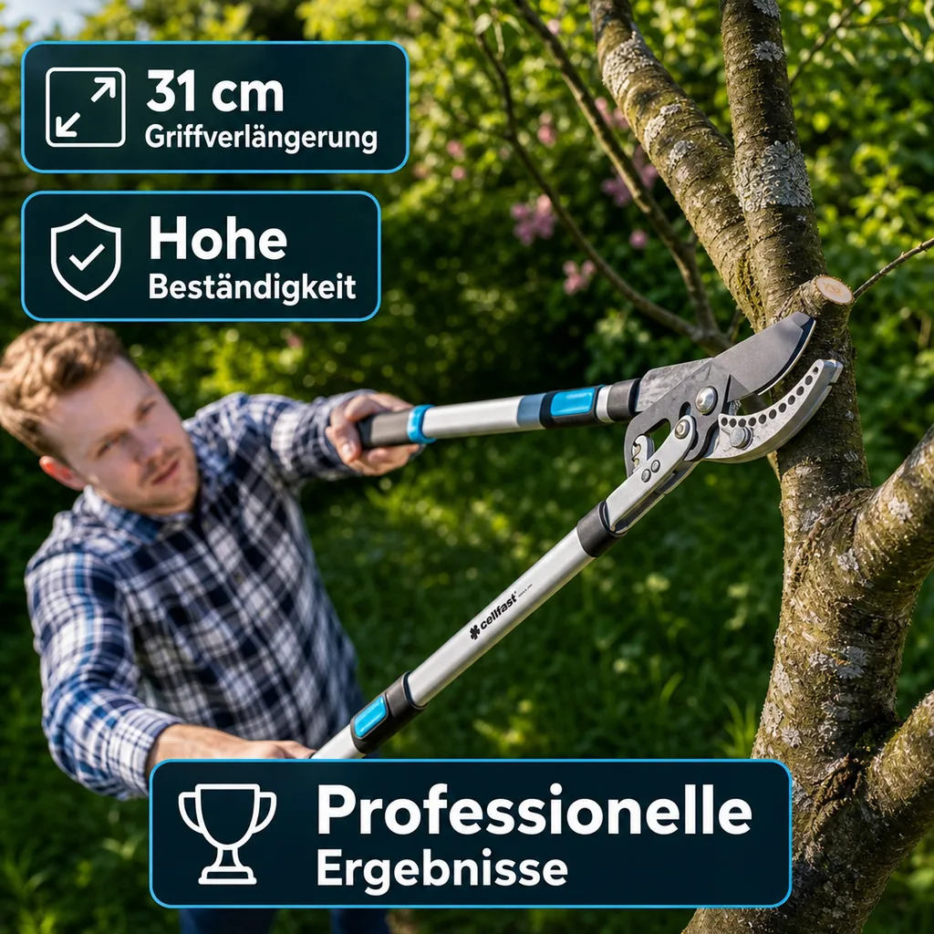 Astschere Teleskop, Amboss, Astschneider, 45mm