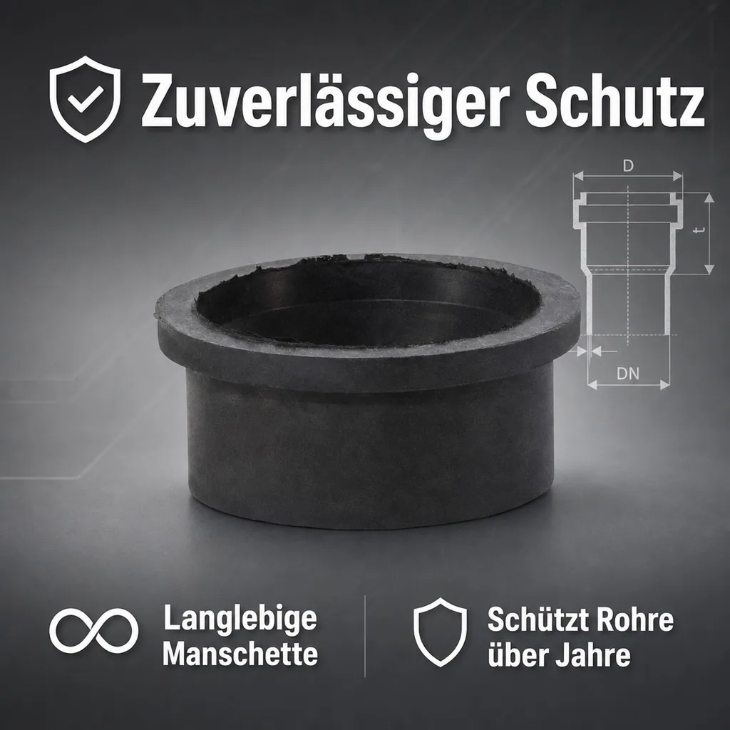 HT Rohr Manschette, Gummimanschette DN40, Abwasserrohr