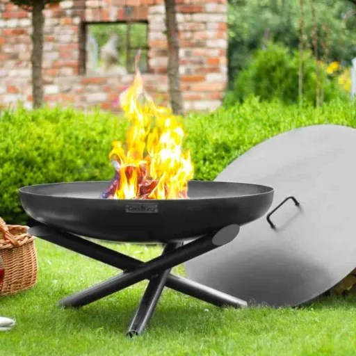 Feuerschale 70 cm, Stahl, Garten Feuerstelle