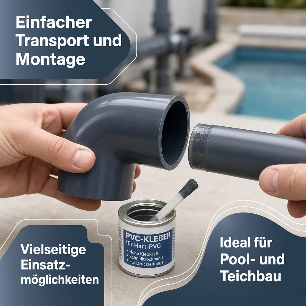 PVC Fitting 20mm, PVC Winkel, 90 Grad Muffe, PN16