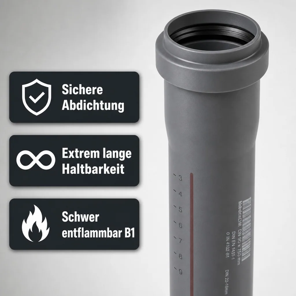 HTsafeEM DN/OD 90 x 750 mm