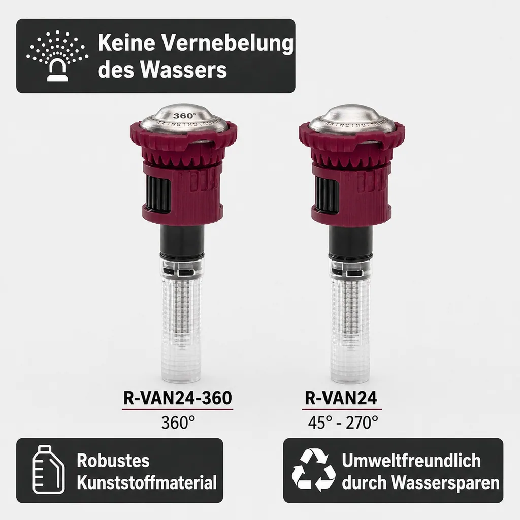 Rotationsdüse, Regnerdüse, Vollkreisregner, Sprühdüse Garten