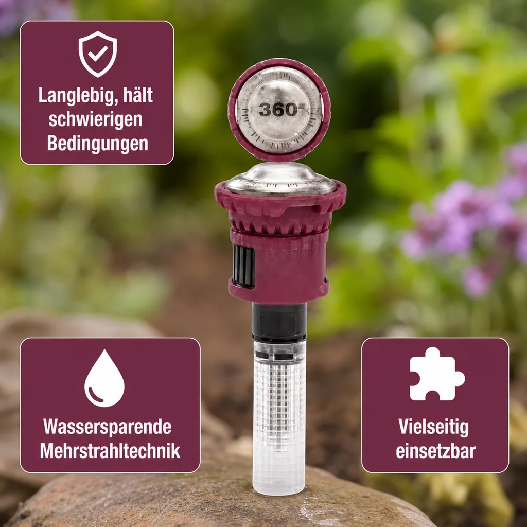 Rotationsdüse, Regnerdüse, Vollkreisregner, Sprühdüse Garten