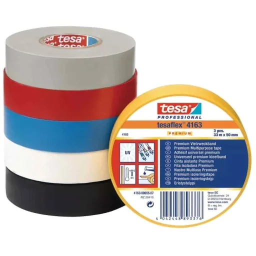 Isolierband, PVC, Elektro, rot, 19mm, 33m, UV-beständig