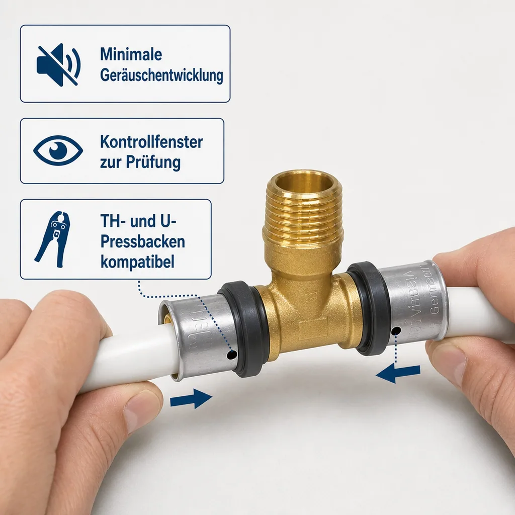 Pressfitting T-Stück 26 x 3 - 1/2" AG