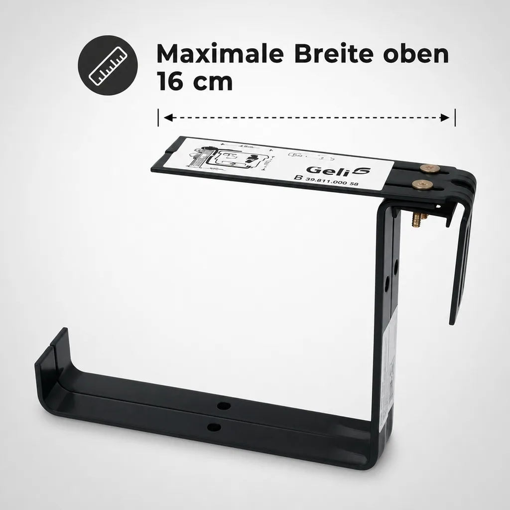 Blumenkastenhalter 1 Paar TYP B, einfach verstellbar anthrazit