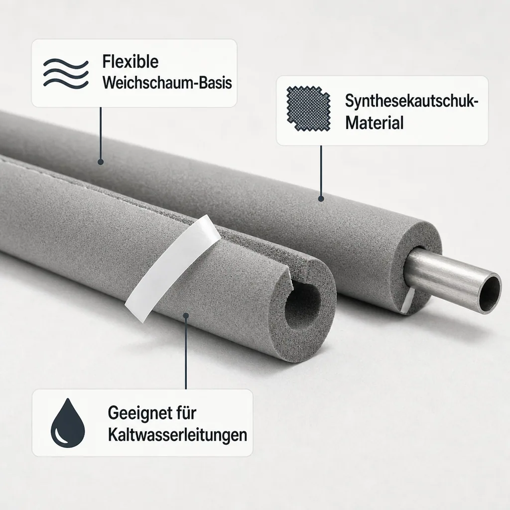 Rohrisolierung, Kautschuk, selbstklebend, 2m