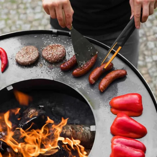 Grillplatte Feuerschale Edelstahl 78 cm
