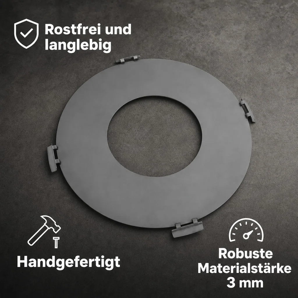 Grillplatte Feuerschale Edelstahl 78 cm