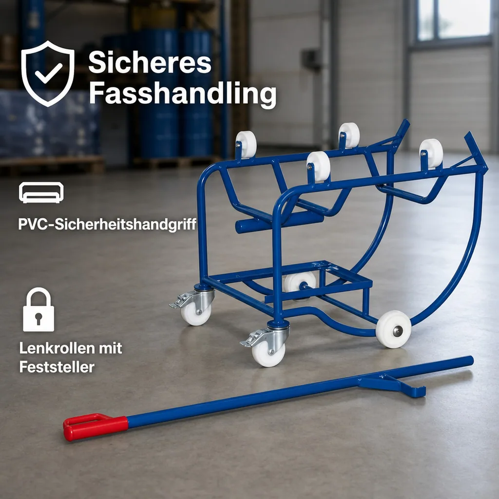 Fasskipper, Fassroller 200l, Fasskarre, 250kg Traglast