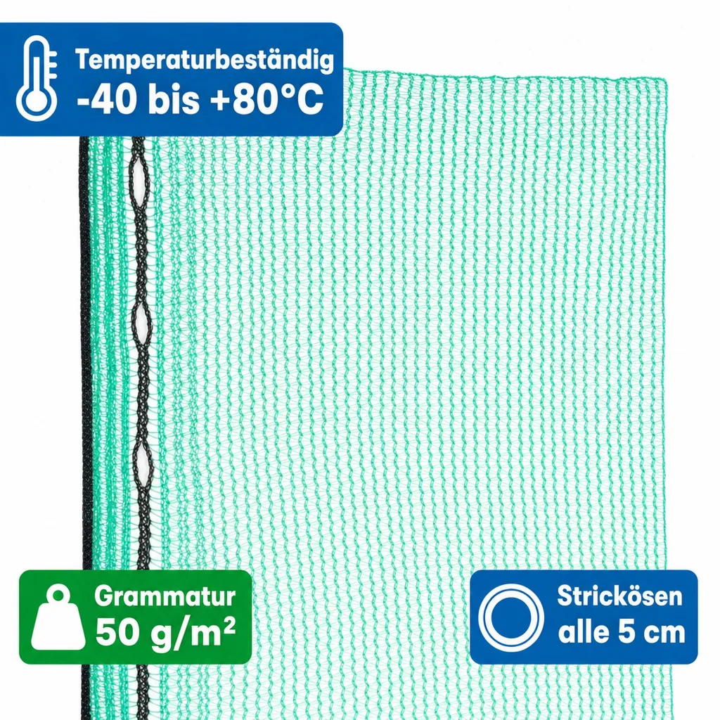 Gerüstschutznetz, 2,57 x 100 m, grün, 50g/m², robust, HDPE