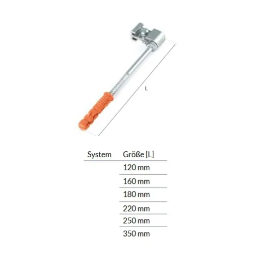 Haken für PVC-Bügel (Metall) 350mm