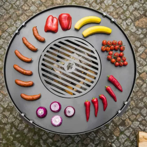 Grillplatte Feuerschale, Edelstahl Grillrost 82cm