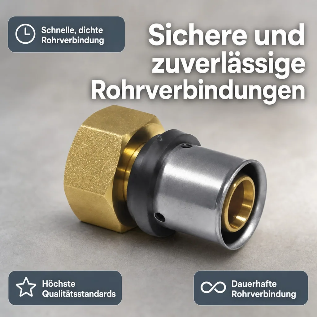 Pressfitting, Übergangsverschraubung 26 x 3 - 3/4 IG, Heizung