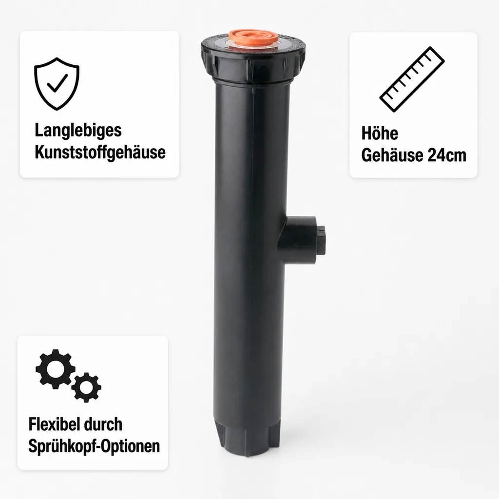 Versenkregner 15cm, Versenkregner Gehäuse, Gartenbewässerung