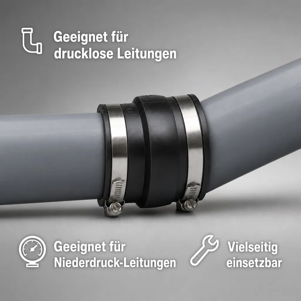 Flexible Kupplung, Reduzierfitting 2" x 1 1/2"