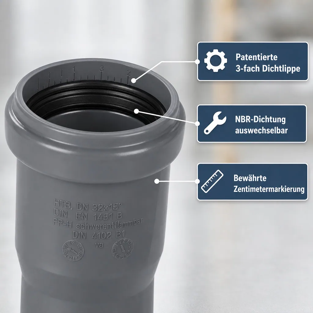 HTsafeB Bogen DN/OD 75    15 Grad