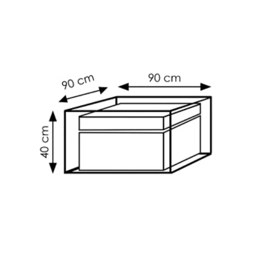 Schutzhülle Deluxe rechteckiger Tisch,ca.90x90x40