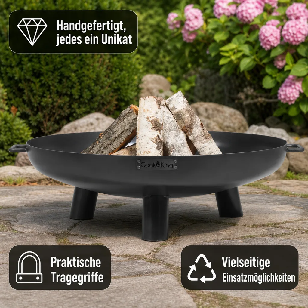 Feuerschale 70 cm, Garten, Stahl