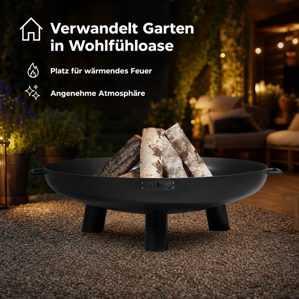 Feuerschale 70 cm, Garten, Stahl