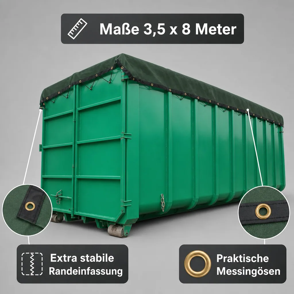 Anhänger Netz, Containernetz, Abdecknetz 3,5 x 8 m, Ladungssicherungsnetz