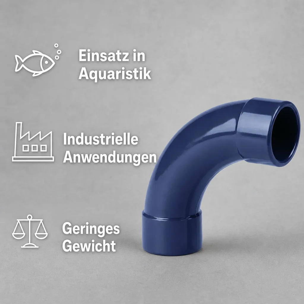 PVC Rohrbogen 40mm, PVC-U 90 Grad Bogen, PN16 Klebefitting