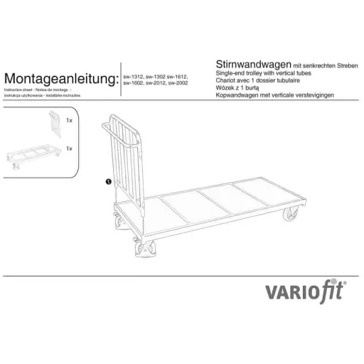Stirnwandwagen 1200 kg, Strebenwagen, Transportwagen