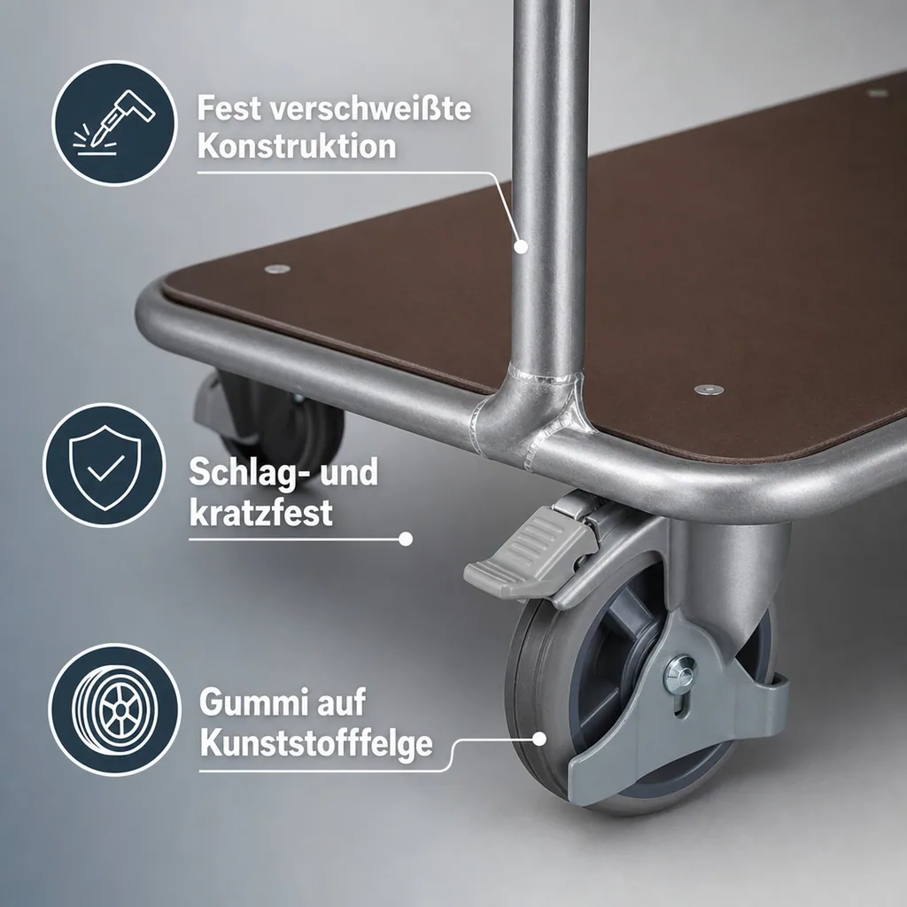 Magazinwagen Aluminium wasserfest + EasySTOP