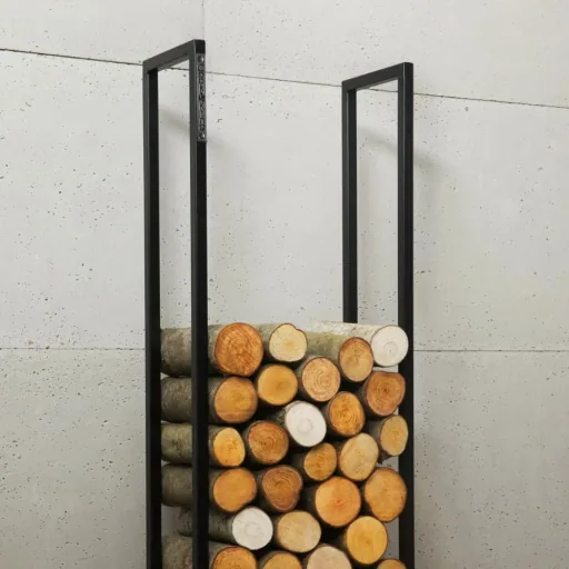 Kaminholzregal, Brennholzregal, Holzregal Stahl 150x50x20cm
