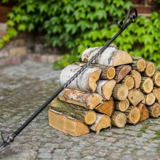 Feuerschale Zubehör, Schürhaken, Grillhaken, 100cm, Naturstahl