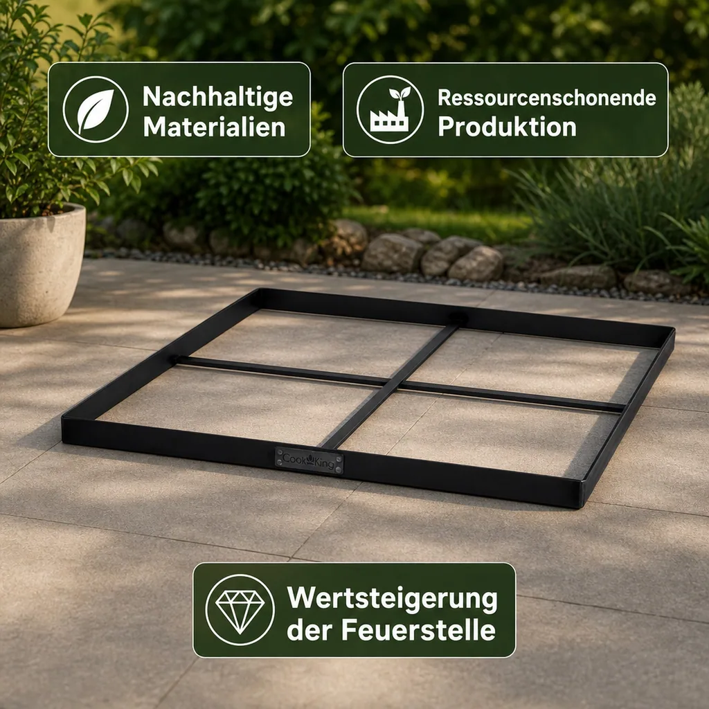 Feuerschalenbasis, quadratisch 80x80 cm, Stahl