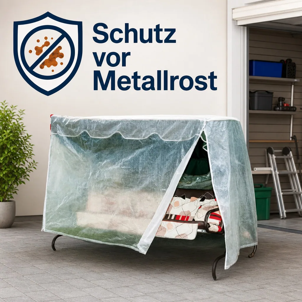 Hollywoodschaukel Schutzhülle, Transparent, Abdeckplane 210x150x139cm