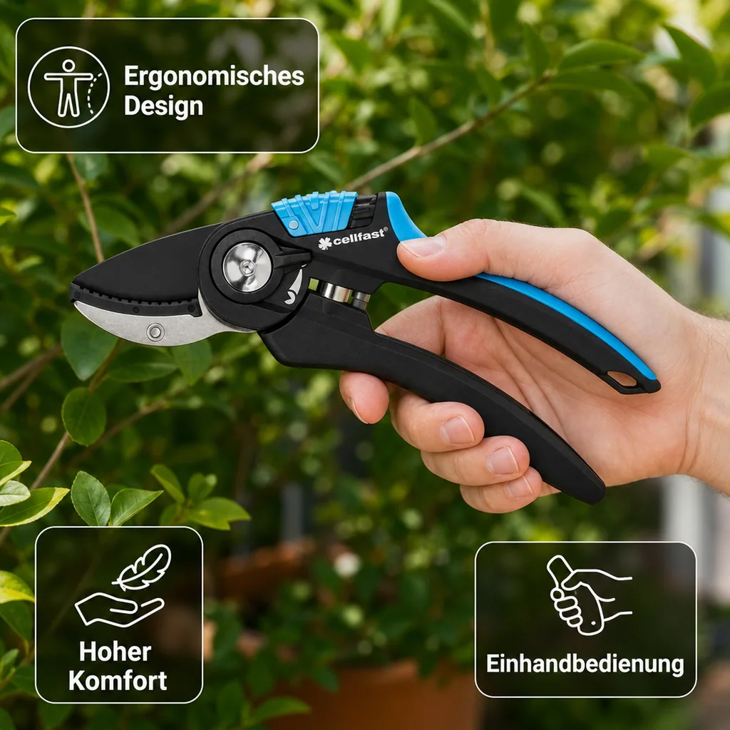 Gartenschere, Amboss Gartenschere, Astschere, Einhand-Gartenschere