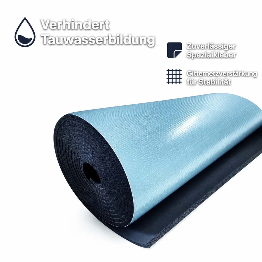 Kautschuk Isolierung selbstklebend, Platten, flexible Dämmung