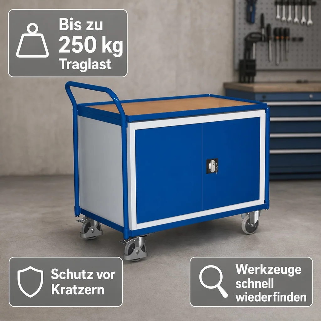 Werkstattwagen, Werkzeugwagen, Werkstattrollwagen, abschließbar
