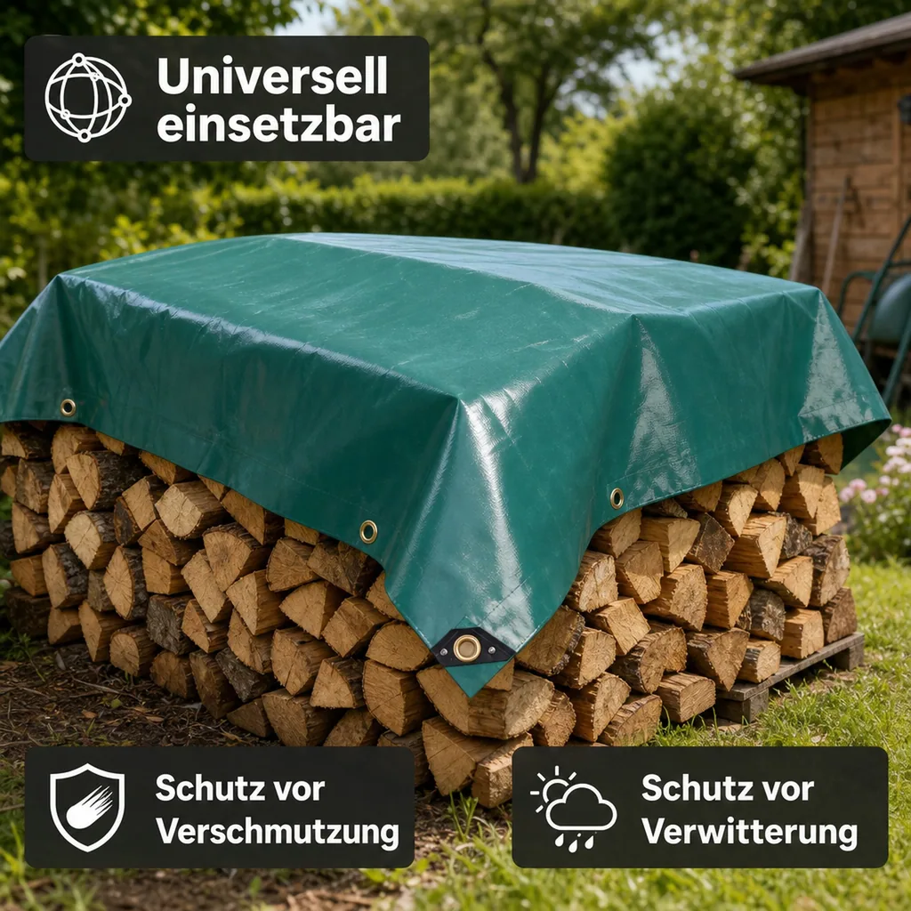 PVC-Plane grün 650 g/m², 2,5 x 3,5 m (8,75 m²)