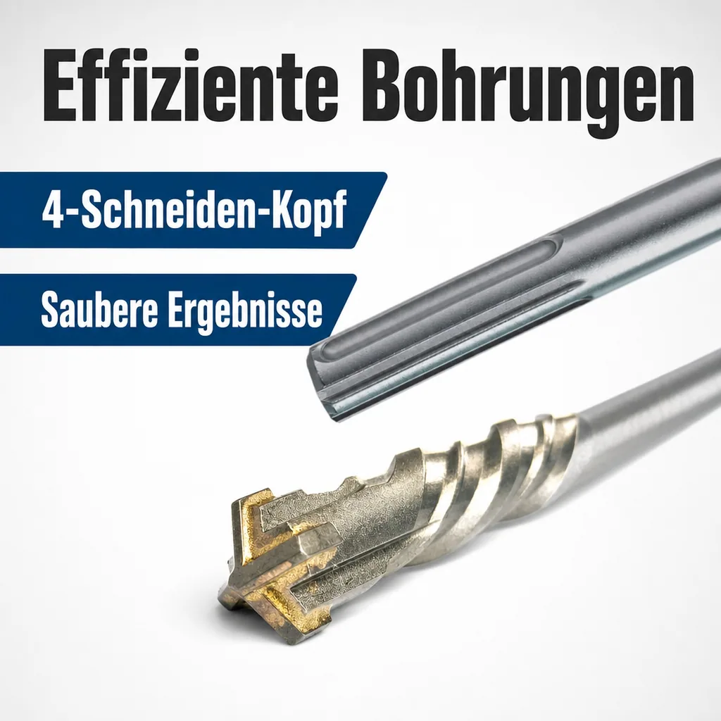SDS Max Bohrer, Hammerbohrer, 35mm, 600mm, 4 Schneider, Betonbohrer