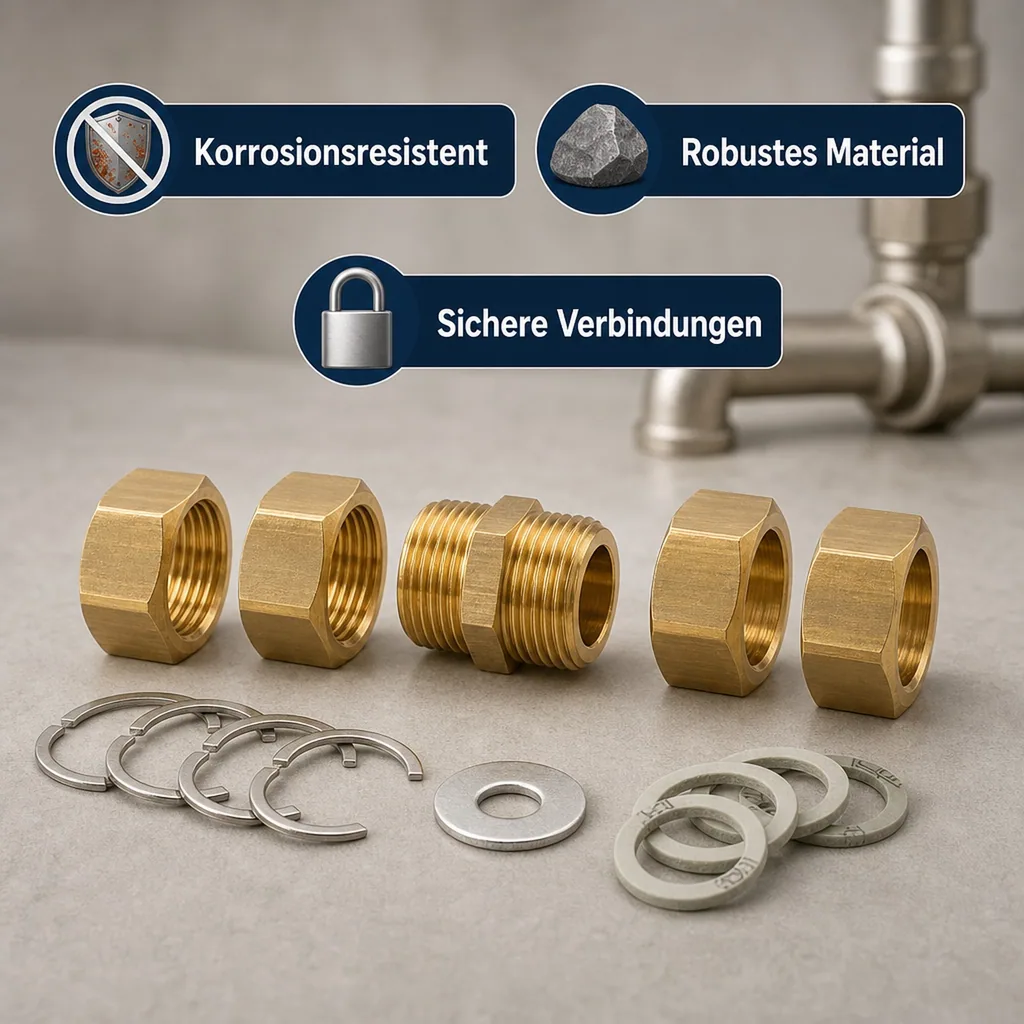 Edelstahl Verschraubung Set DN20, Heizung, korrosionsbeständig